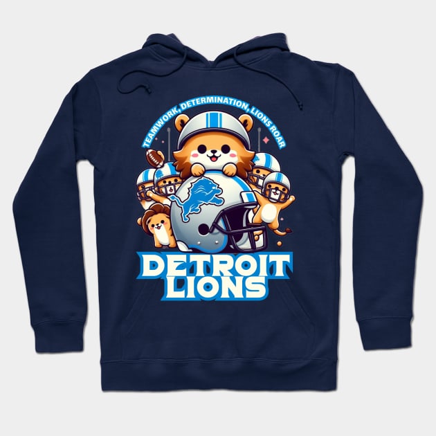 detroit lions Hoodie by AOAOCreation